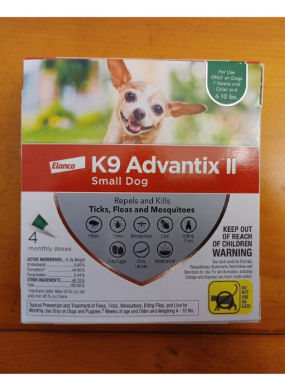 K9 Advantix II Flea & Tick Prevention for Small Dogs 4–10 lbs | 4 Month Supply